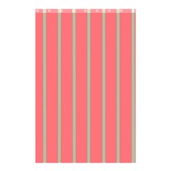 Line Red Grey Vertical Shower Curtain 48  X 72  (small)  by Mariart