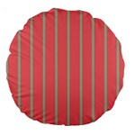 Line Red Grey Vertical Large 18  Premium Round Cushions Back