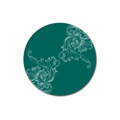 Leaf Green Blue Sexy Magnet 3  (Round)