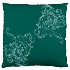 Leaf Green Blue Sexy Large Flano Cushion Case (Two Sides)