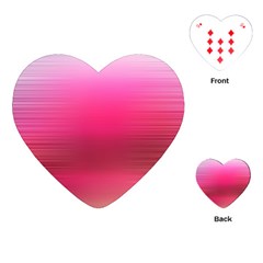 Line Pink Space Sexy Rainbow Playing Cards (heart) 