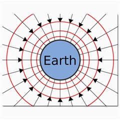 Magnetik Earth s Gravitational Line Triangle Mini Button Earrings