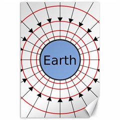 Magnetik Earth s Gravitational Line Triangle Canvas 12  X 18  