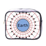 Magnetik Earth s Gravitational Line Triangle Mini Toiletries Bags Front