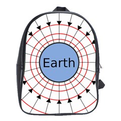 Magnetik Earth s Gravitational Line Triangle School Bag (xl)