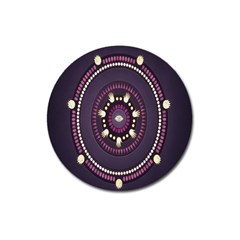 Mandalarium Hires Hand Eye Purple Magnet 3  (round)