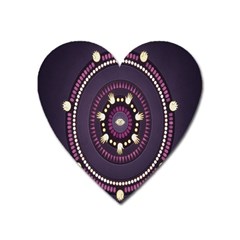 Mandalarium Hires Hand Eye Purple Heart Magnet