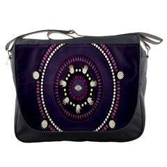 Mandalarium Hires Hand Eye Purple Messenger Bags