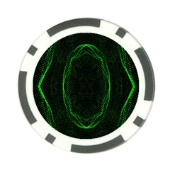 Green Foam Waves Polygon Animation Kaleida Motion Poker Chip Card Guard