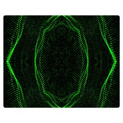 Green Foam Waves Polygon Animation Kaleida Motion Double Sided Flano Blanket (medium)  by Mariart