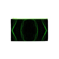 Green Foam Waves Polygon Animation Kaleida Motion Cosmetic Bag (xs)