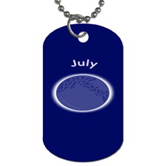 Moon July Blue Space Dog Tag (Two Sides)