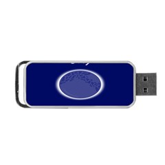 Moon July Blue Space Portable USB Flash (One Side)