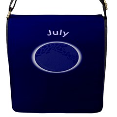 Moon July Blue Space Flap Messenger Bag (S)