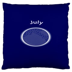 Moon July Blue Space Standard Flano Cushion Case (One Side)