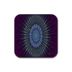 Peaceful Flower Formation Sparkling Space Rubber Square Coaster (4 Pack)  by Mariart
