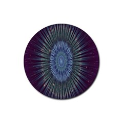 Peaceful Flower Formation Sparkling Space Rubber Coaster (round)  by Mariart