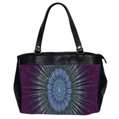 Peaceful Flower Formation Sparkling Space Office Handbags (2 Sides)  by Mariart