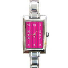 Pink Line Vertical Purple Yellow Fushia Rectangle Italian Charm Watch by Mariart