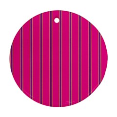 Pink Line Vertical Purple Yellow Fushia Ornament (round)
