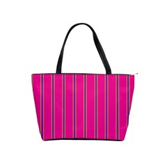 Pink Line Vertical Purple Yellow Fushia Shoulder Handbags by Mariart