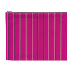 Pink Line Vertical Purple Yellow Fushia Cosmetic Bag (xl) by Mariart