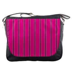 Pink Line Vertical Purple Yellow Fushia Messenger Bags by Mariart