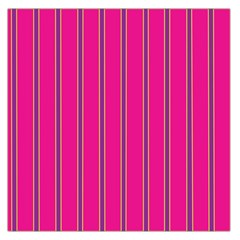 Pink Line Vertical Purple Yellow Fushia Large Satin Scarf (square)