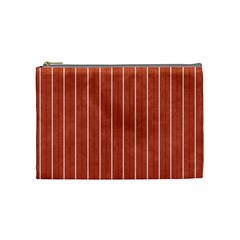 Line Vertical Orange Cosmetic Bag (medium) 