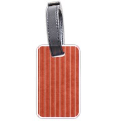 Line Vertical Orange Luggage Tags (one Side) 