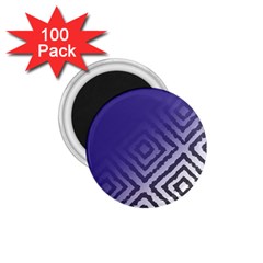 Plaid Blue White 1 75  Magnets (100 Pack) 