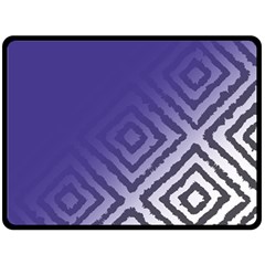 Plaid Blue White Double Sided Fleece Blanket (large) 