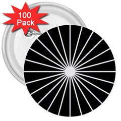 Ray White Black Line Space 3  Buttons (100 pack) 