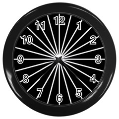 Ray White Black Line Space Wall Clocks (Black)