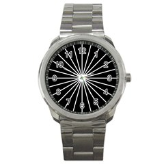 Ray White Black Line Space Sport Metal Watch