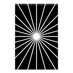 Ray White Black Line Space Shower Curtain 48  X 72  (small)  by Mariart