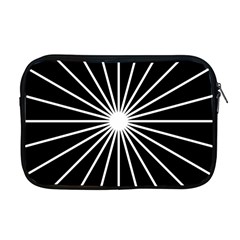 Ray White Black Line Space Apple Macbook Pro 17  Zipper Case by Mariart