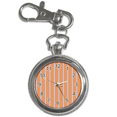 Rayures Bleu Orange Key Chain Watches by Mariart