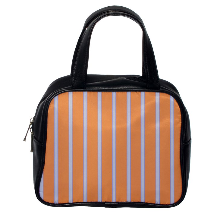 Rayures Bleu Orange Classic Handbags (One Side)