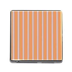 Rayures Bleu Orange Memory Card Reader (square)