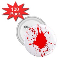 Red Blood Splatter 1 75  Buttons (100 Pack)  by Mariart