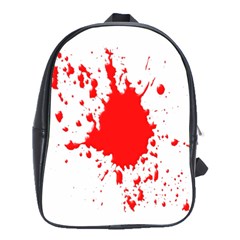 Red Blood Splatter School Bag (large) by Mariart