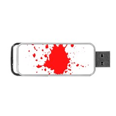 Red Blood Splatter Portable Usb Flash (two Sides) by Mariart