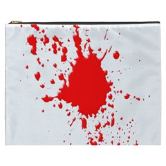 Red Blood Splatter Cosmetic Bag (xxxl) 