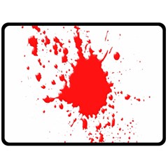 Red Blood Splatter Double Sided Fleece Blanket (large)  by Mariart