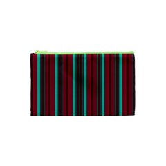 Red Blue Line Vertical Cosmetic Bag (xs) by Mariart