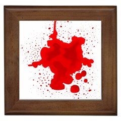 Red Blood Transparent Framed Tiles