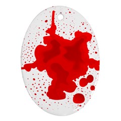 Red Blood Transparent Ornament (oval)