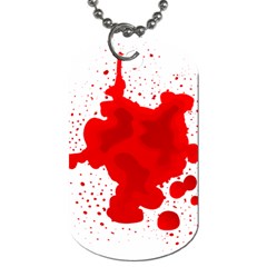 Red Blood Transparent Dog Tag (two Sides) by Mariart