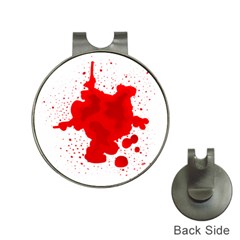 Red Blood Transparent Hat Clips With Golf Markers by Mariart